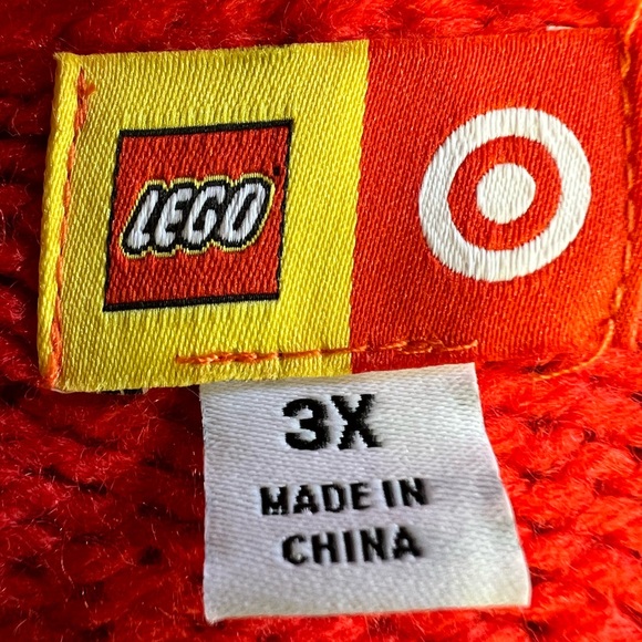 Lego Red Chunky Knit Cardigan Sweater - Picture 6 of 8